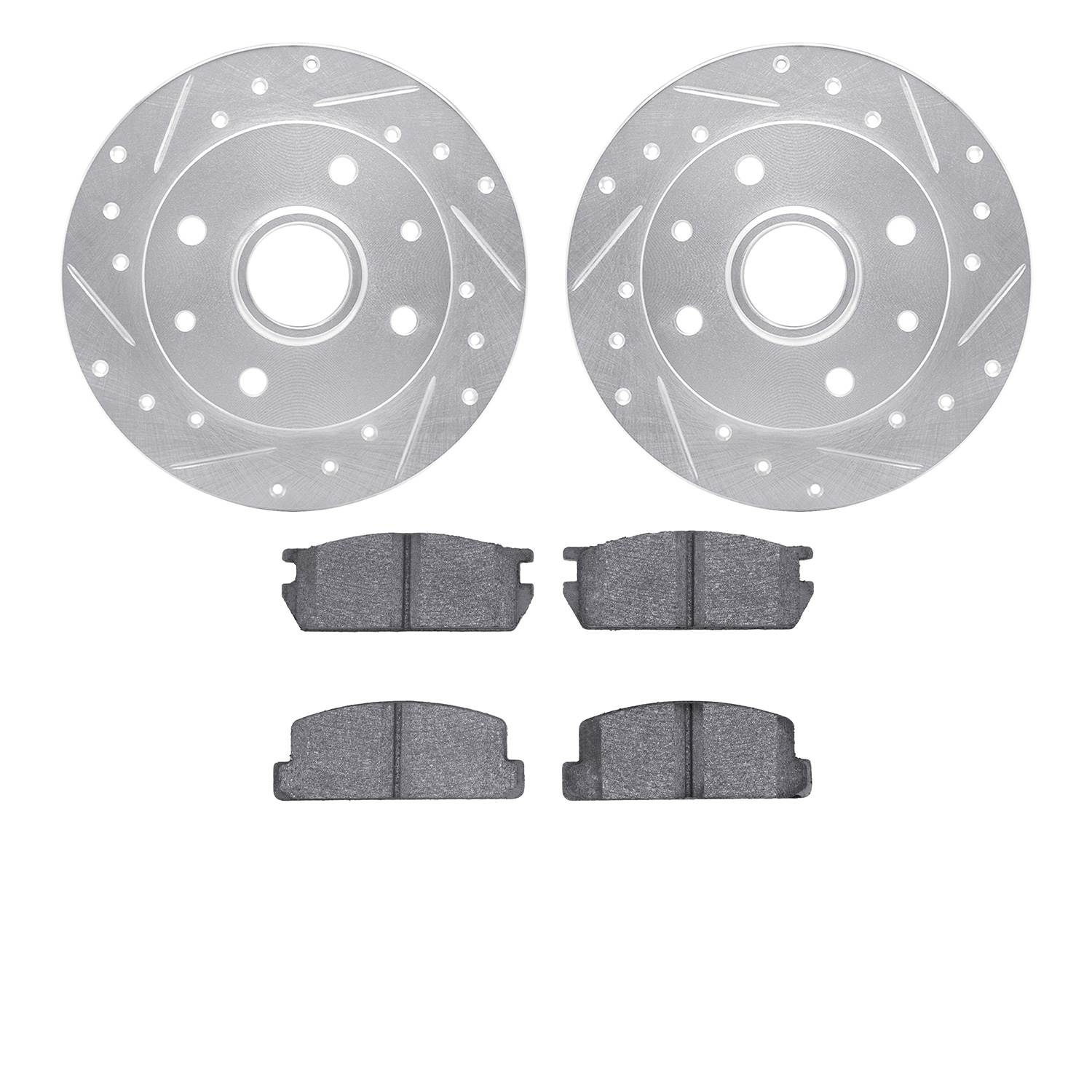 1985 Mazda RX-7 DFC Rotors-Drilled and Slotted-Silver with 5000 ...