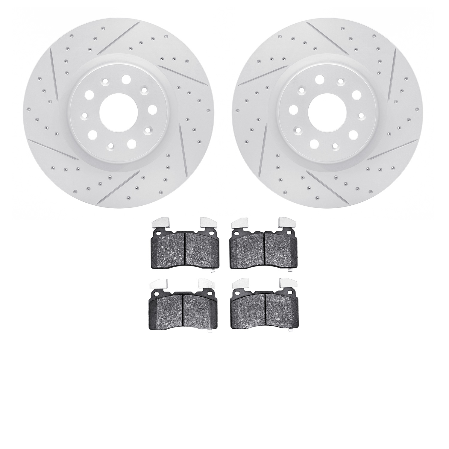 DFC Front Drilled Slotted Brake Pad and Rotor Kit - 4