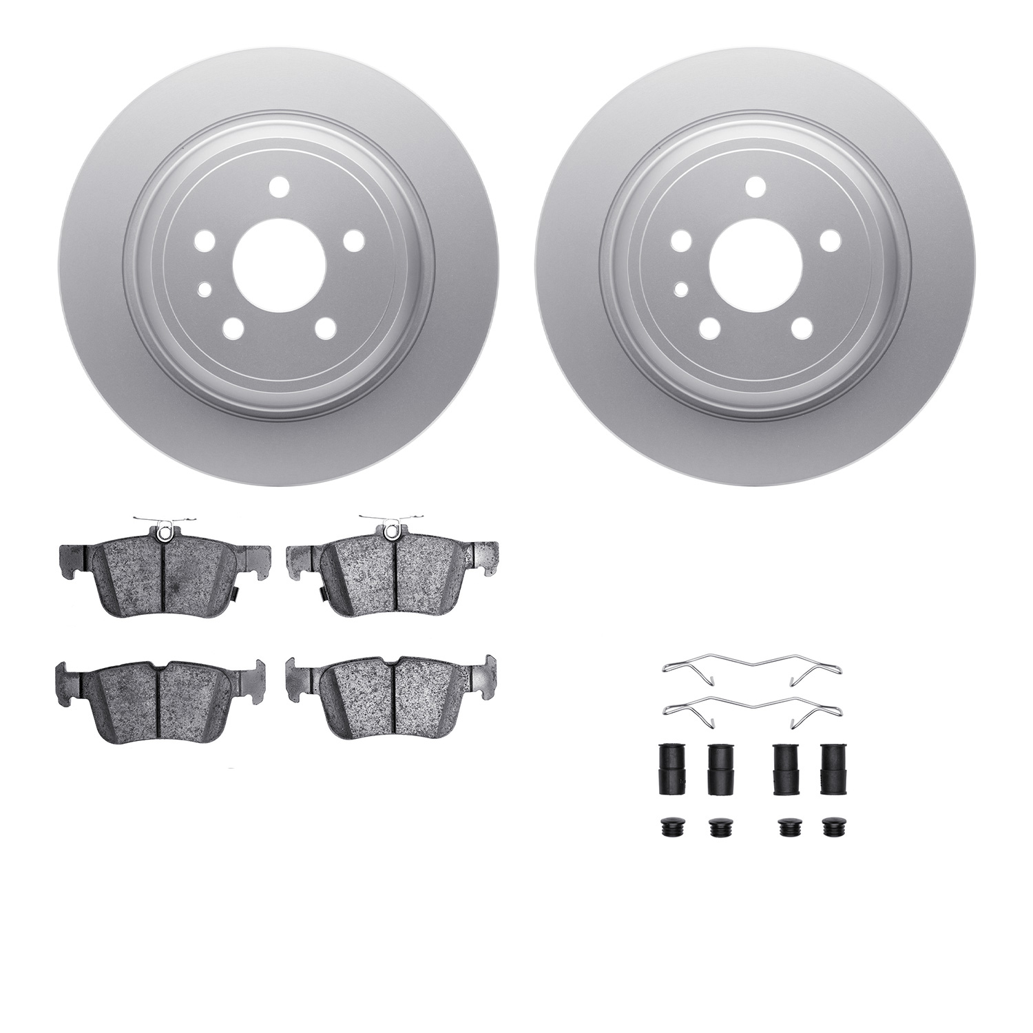 DFC 2014 Ford Fusion Rear Brake Pad and Rotor Kit - 3