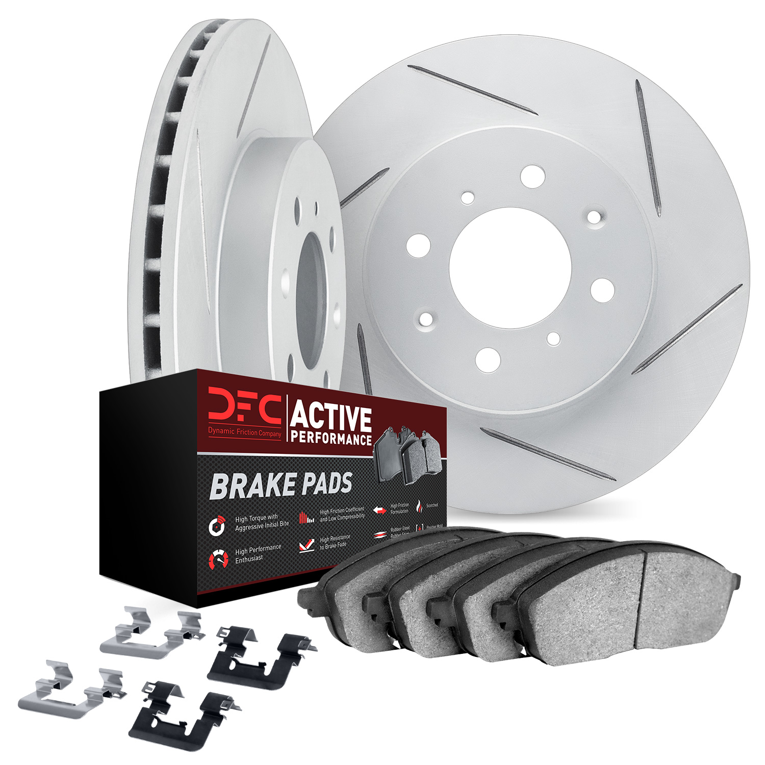 Dynamic Friction Front Brake Kit (4-Piece) - 2712-32014 - 2