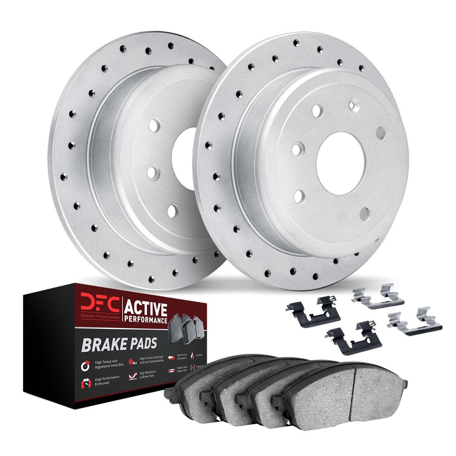 Dynamic Friction Rear Brake Kit (4-Piece) - 2712-32020 - 2