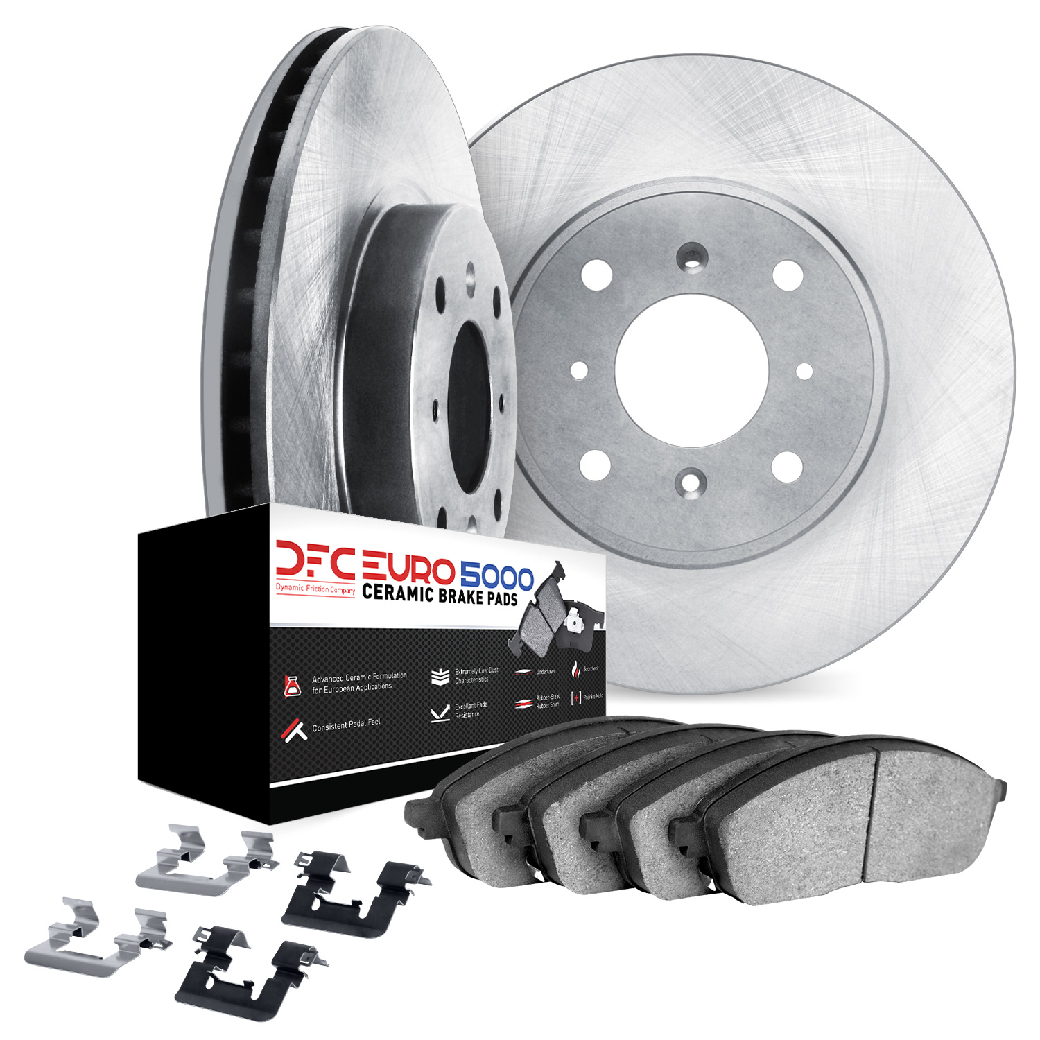 1995 Honda Prelude DFC Rotors with EURO 5000 Ceramic Brake Pads ...