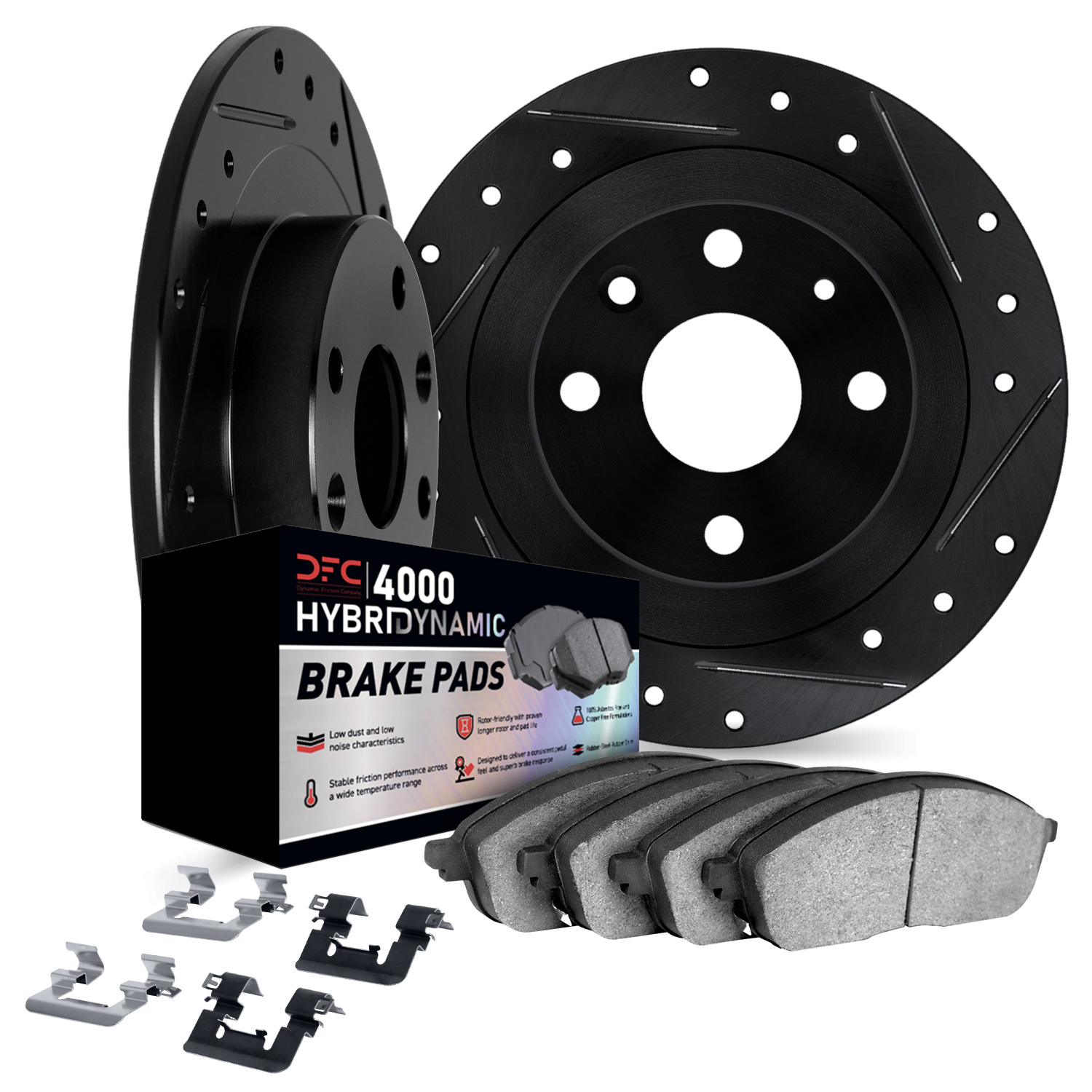 1994 Plymouth Colt DFC Rotors-Drilled and Slotted-Black with 4000 ...