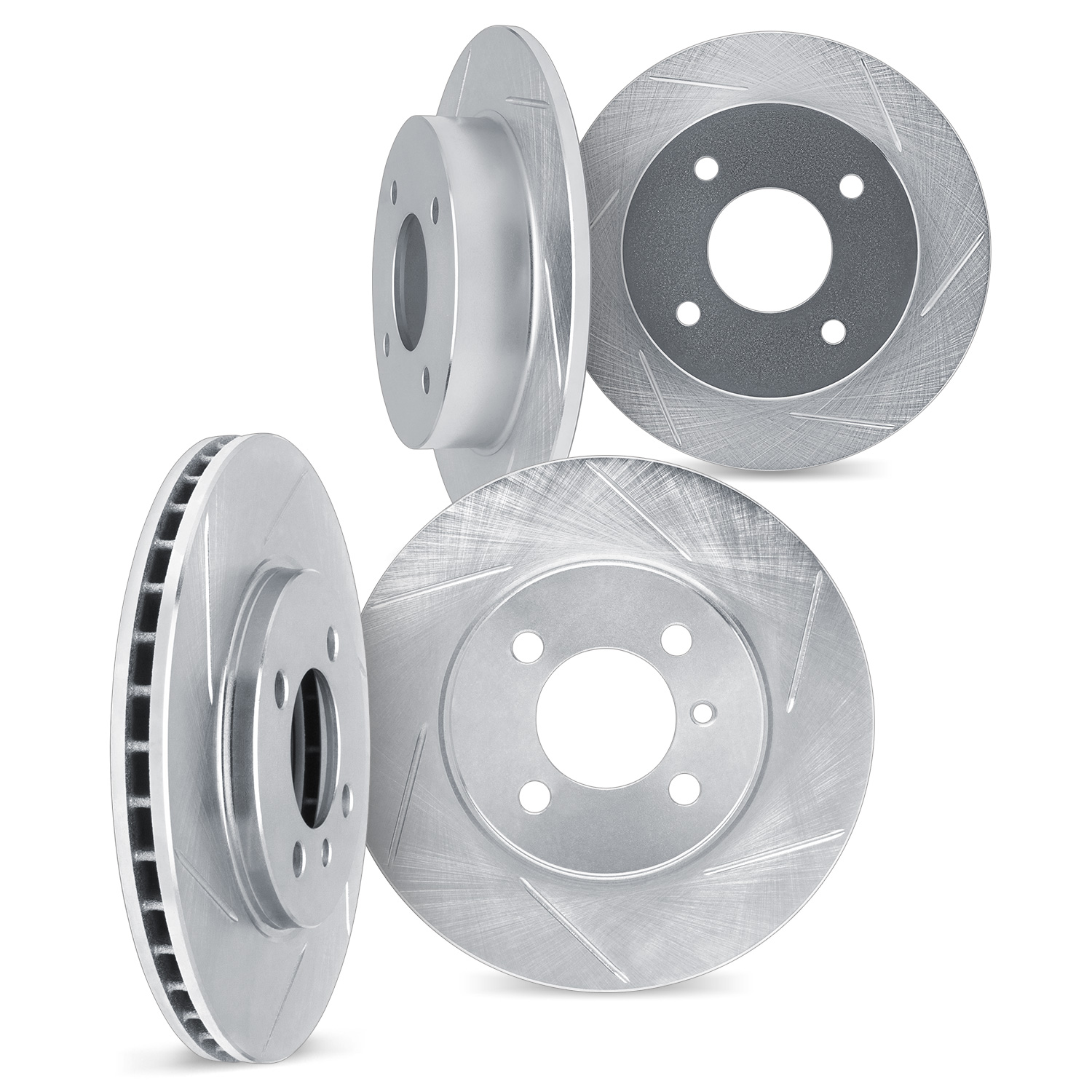 1986 Subaru RX DFC Rotors-Slotted-Silver