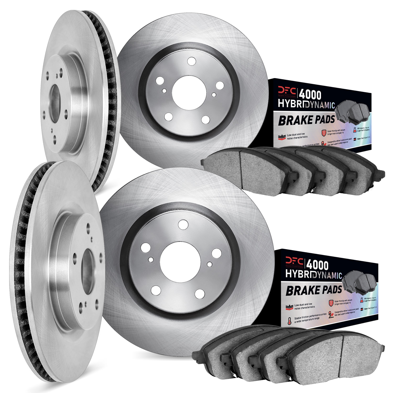 2012 Mercedes-Benz ML550 DFC Rotors with 4000 HybriDynamic Brake Pads