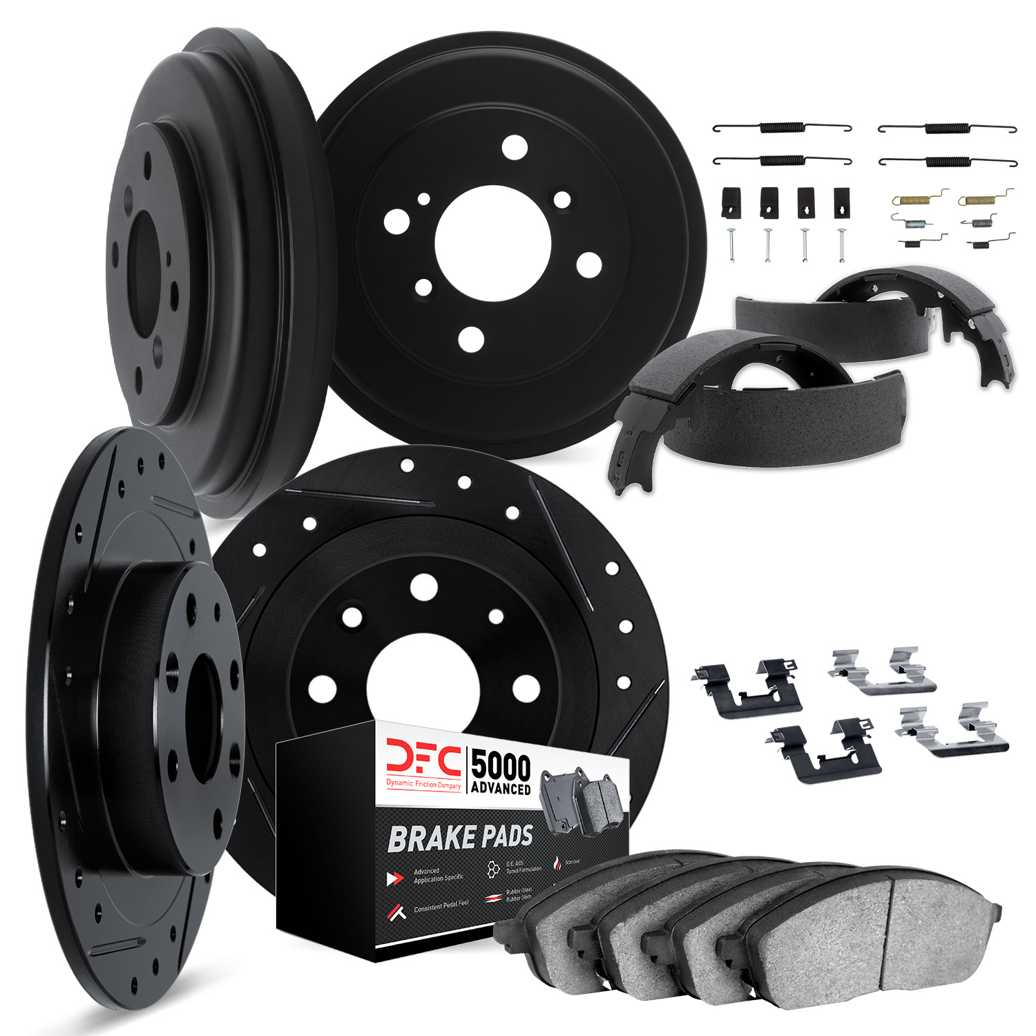 DFC Front & Rear Brake Pad, Rotor, Drum and Brake Shoe Kit — image 4