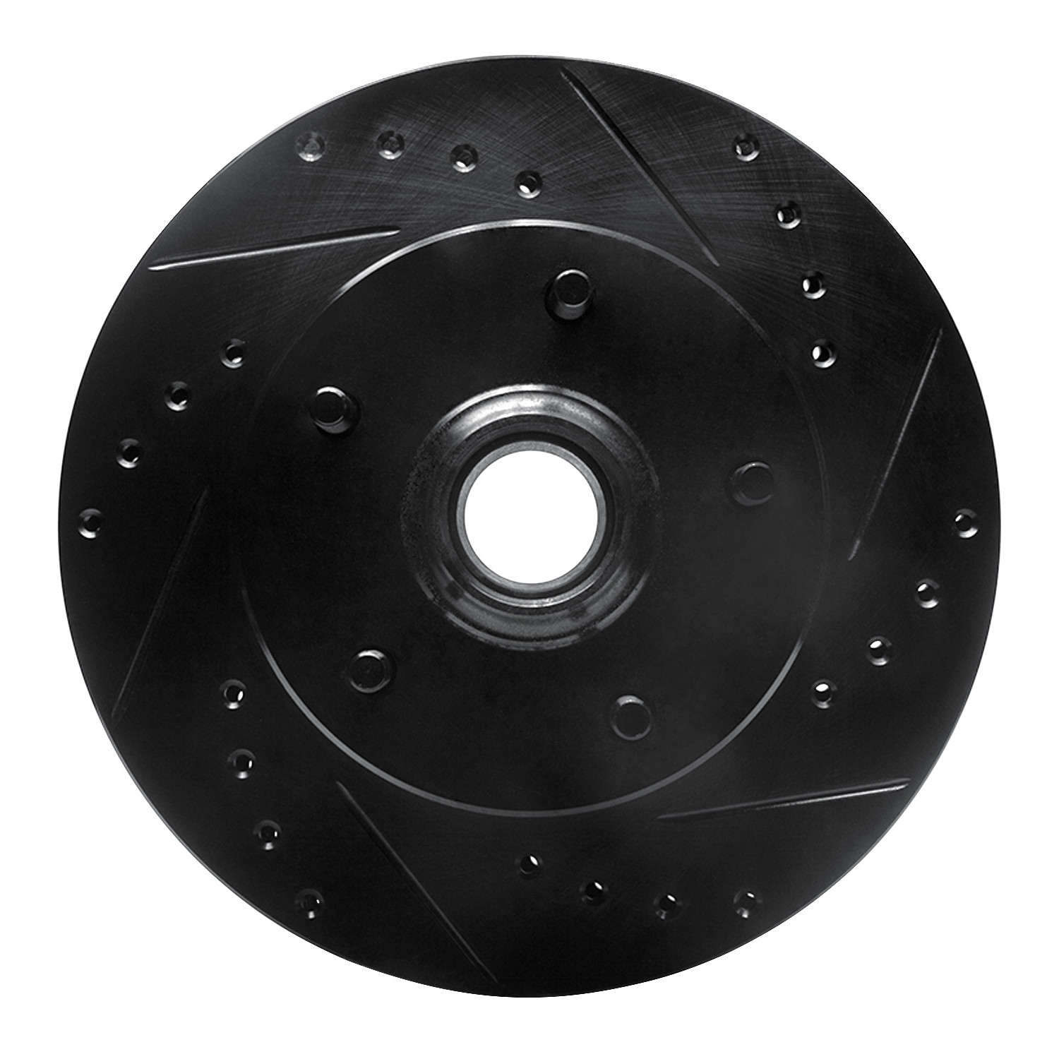 1970 Buick GS DFC Brake Rotor - Drilled and Slotted - Black