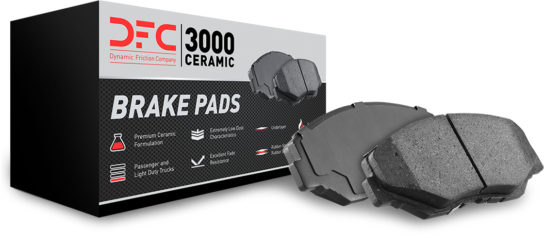 Dynamic Friction Company 3000 Semi-Metallic Brake Pads 1311-1452-00-Front Set 