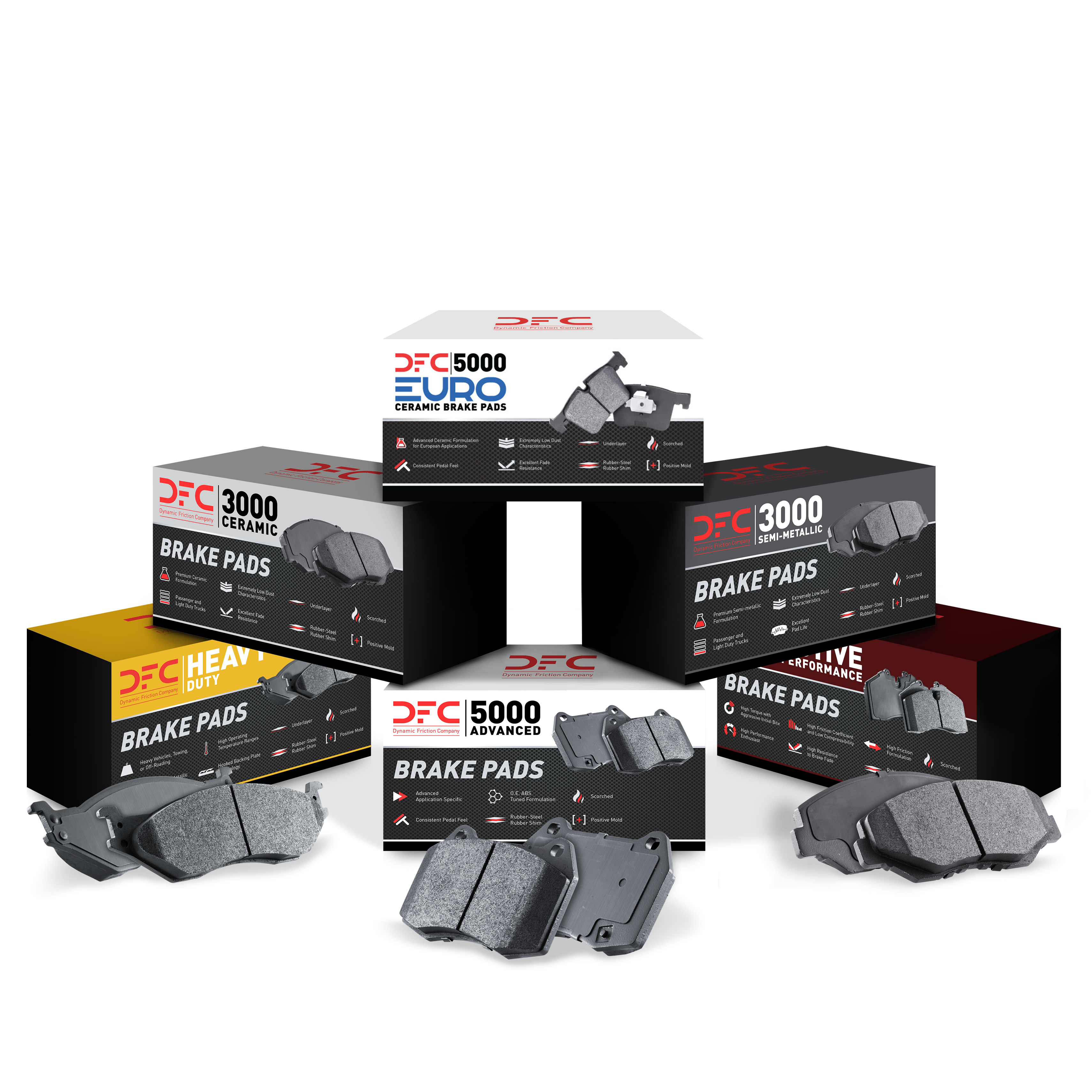 Dynamic Friction Company 3000 Semi-Metallic Brake Pads 1311-0746-00-Front Set Dynamic Friction Company 3000 Semi-Metallic Brake Pads 1311-0746-00-Front Set